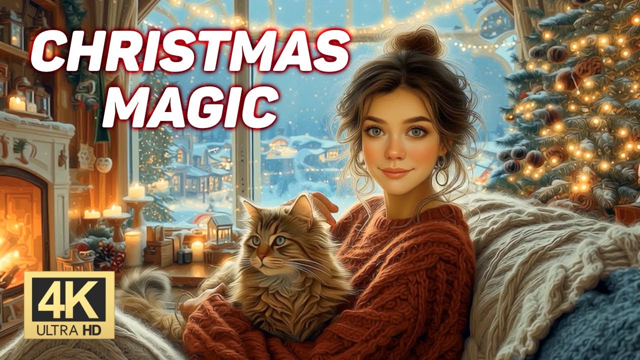 Christmas Magic | Cozy Snowy English Village | Festive Ambience | Winter Wonderland | AI Short Film