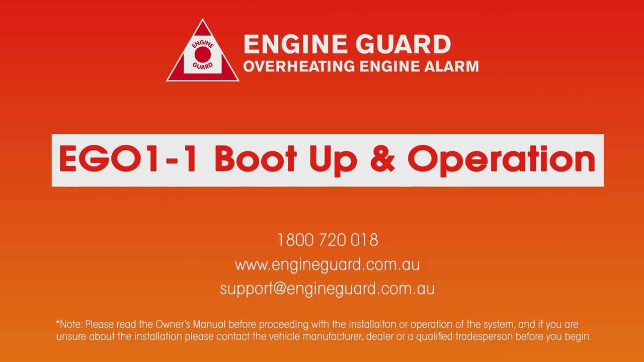 Boot Up & Operation EGO1-1