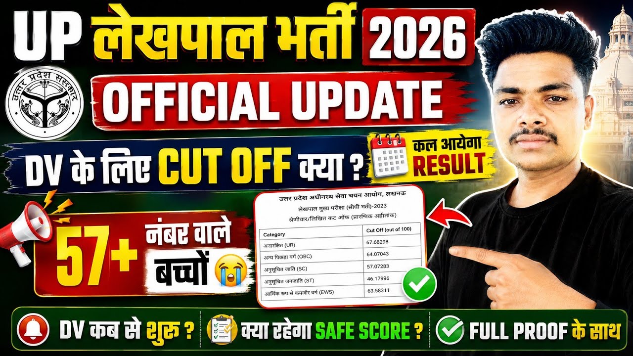 Up Lekhpal Result 2026।।Up Lekhpal Expected Cut Off 2026।।Up Lekhpal Result Update।।