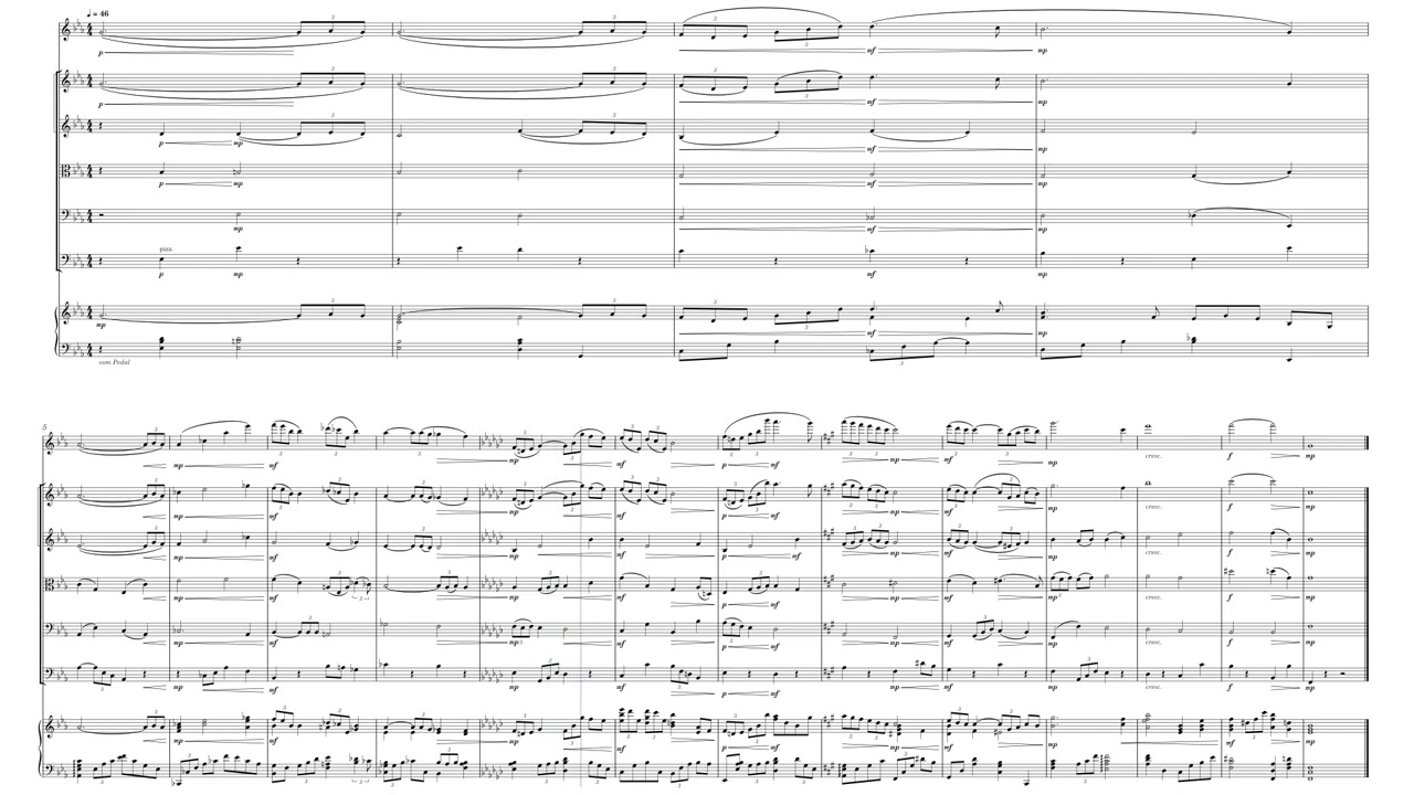 DREAMS IN THE PAST, DUST IN THE FUTURE - for piano, flute and string ensemble - by Alexsander Souza