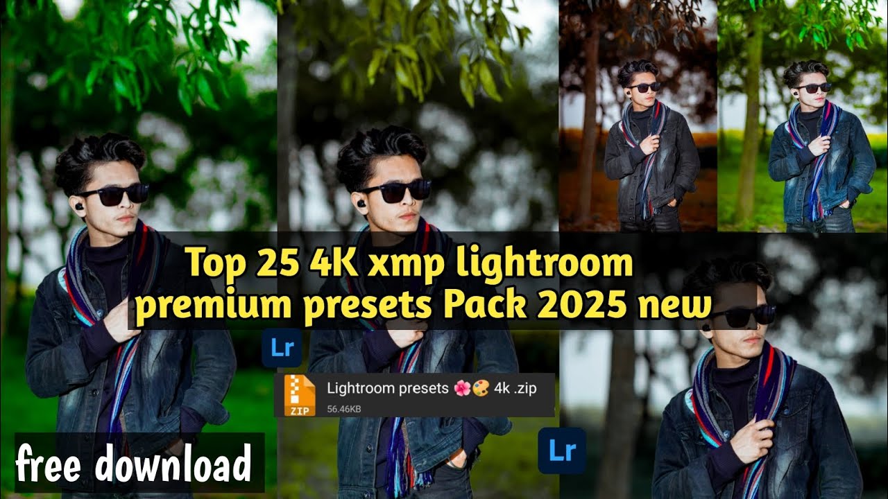 Top 25 4K xmp lightroom premium presets Pack! 2025 new LR Presets pack free download! 