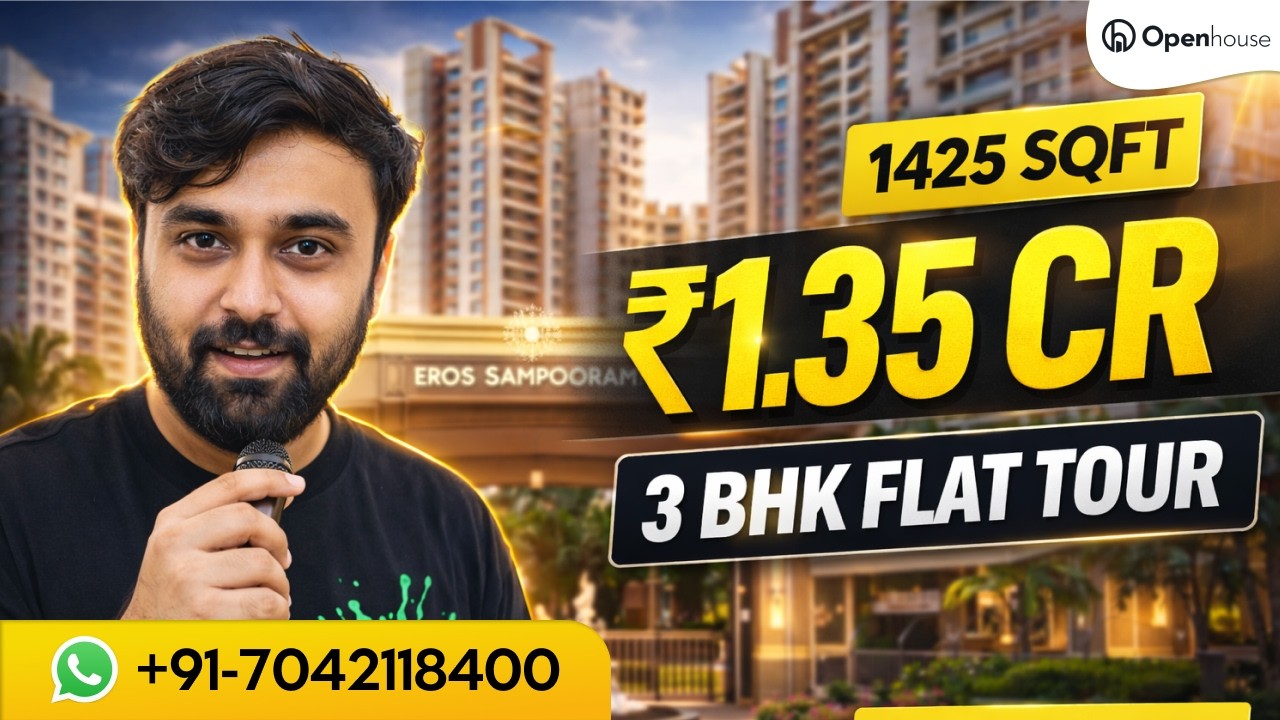 Eros Sampoornam 1425 sqft | Premium 3BHK Flat Tour ₹1.35 Cr | Sector 2 Noida Extension
