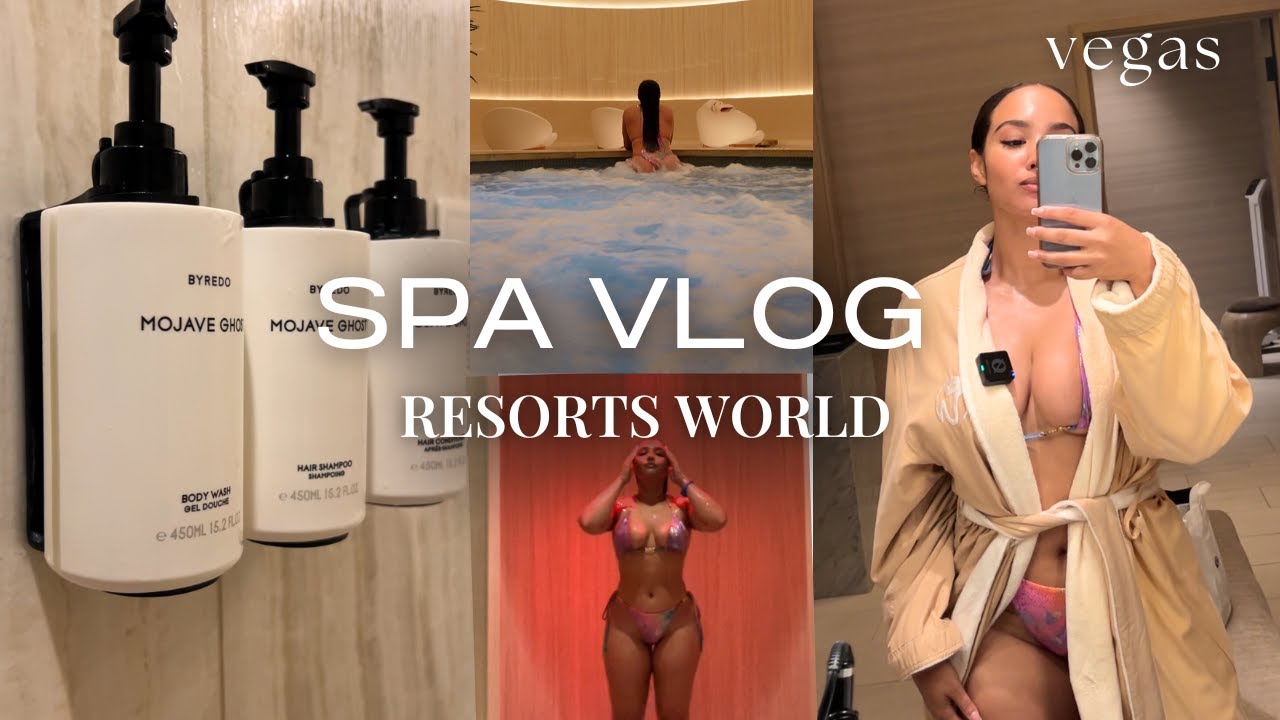 VLOG: Luxury Spa Day in Vegas: AMAZING Co-Ed Amenities, Arctic Plunge ❄️, Byredo everything!