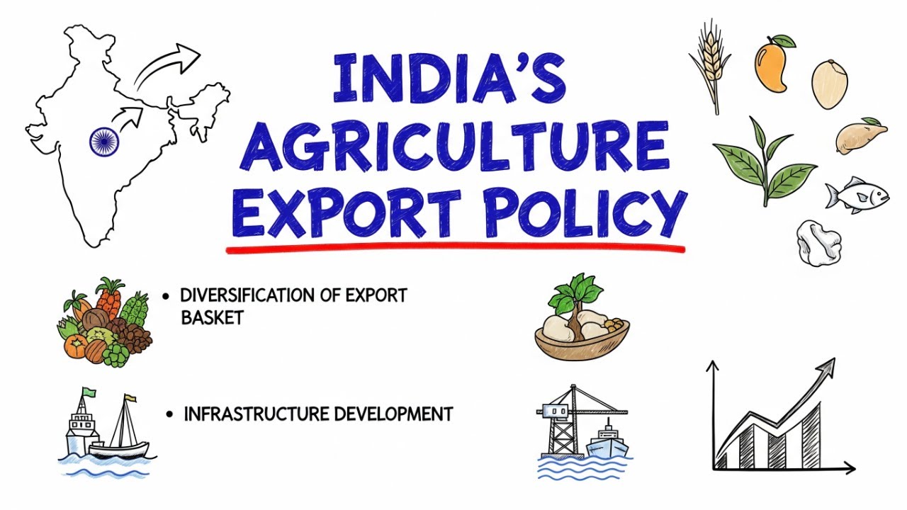 India’s Agriculture Export Policy | 8% Decline in Agri-Exports | APEDA & Govt Exams 2025