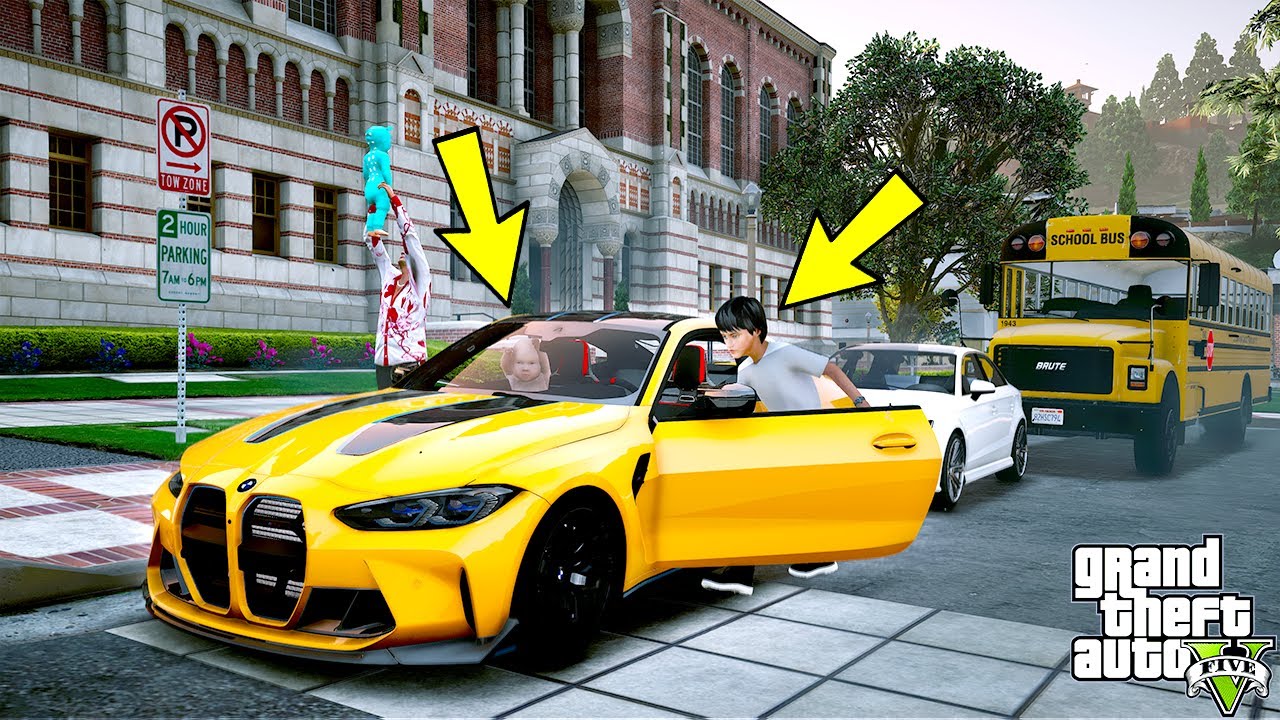 ATEŞ OKULDAKİ GICIK ÇOCUĞUN PAHALI BMW'SİNİ ÇALIYOR! - GTA 5 ATEŞ'İN HAYATI