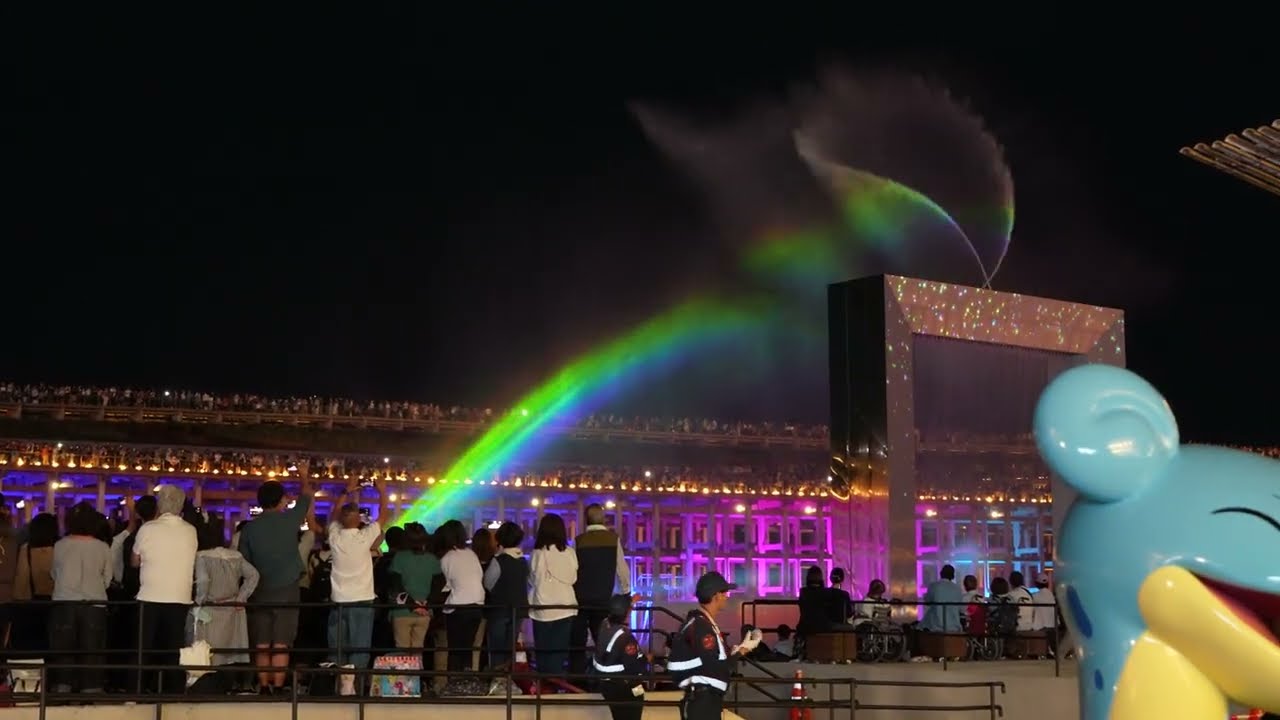 【EXPO’25】大阪・關西萬博 水舞秀 藍夜彩虹遊行 | 大阪．関西万博花火 アオと夜の虹のパレード