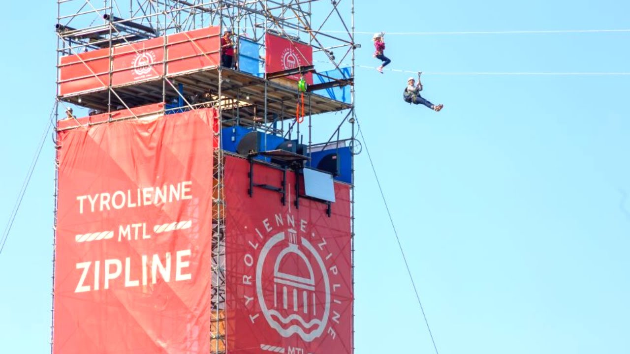 Canada's longest urban zip line | Urban Zipline | Montreal Old Port | MTL Zipline | Tyrolienne