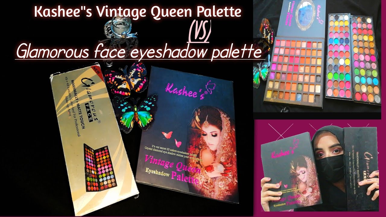 Kashee's Vintage Queen Palette Vs Glamorous Face Makhmally+matte touch palette||honest review| +Demo
