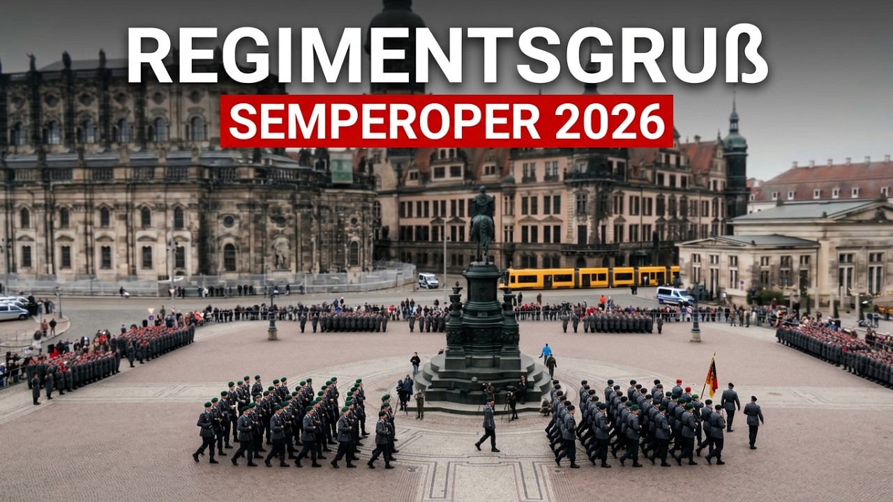 Tradition und Militärmusik vor historischer Kulisse: Bundeswehr Regimentsgruß vor der Semperoper