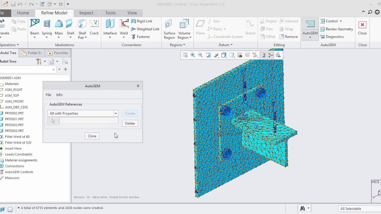 Simulating An Assembly Part In Creo (Static Analysis)