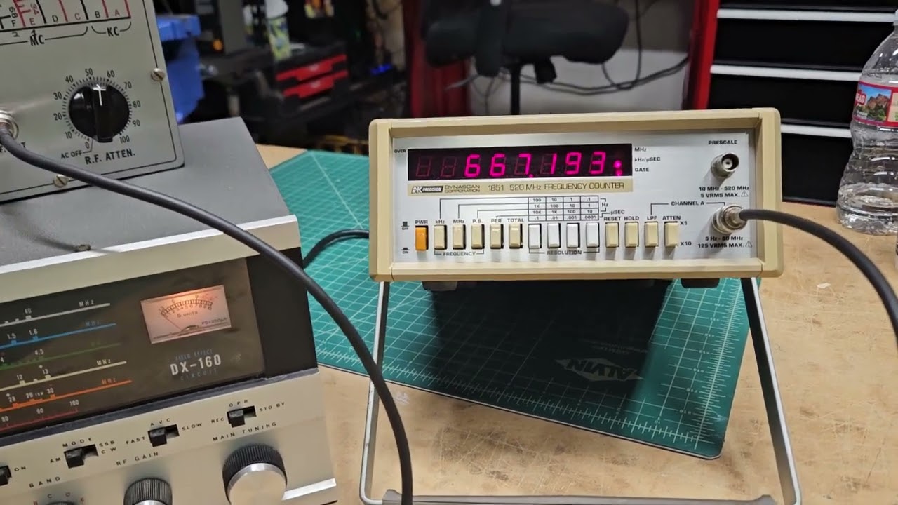 Testing a DX-169 Shortwave Radio with a Eico Signal Generator.