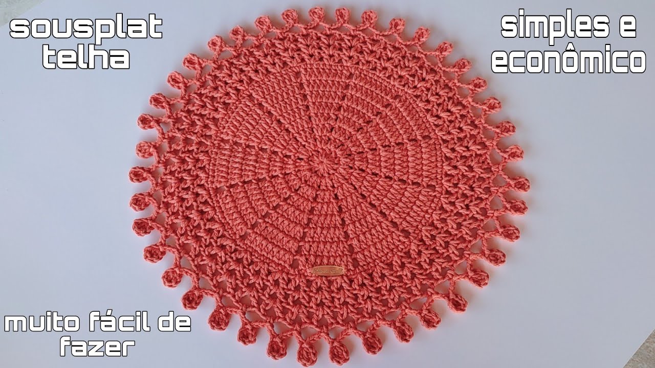 sousplat telha simples, econ&ocirc;mico e f&aacute;cil de fazer/passo a passo completo