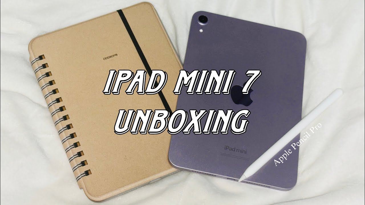 🍎 아이패드 미니 7세대 128GB 퍼플 언박싱+ 각종 액세서리 | 애플펜슬 프로 | iPad Mini 7 purple + Apple Pencil Pro 