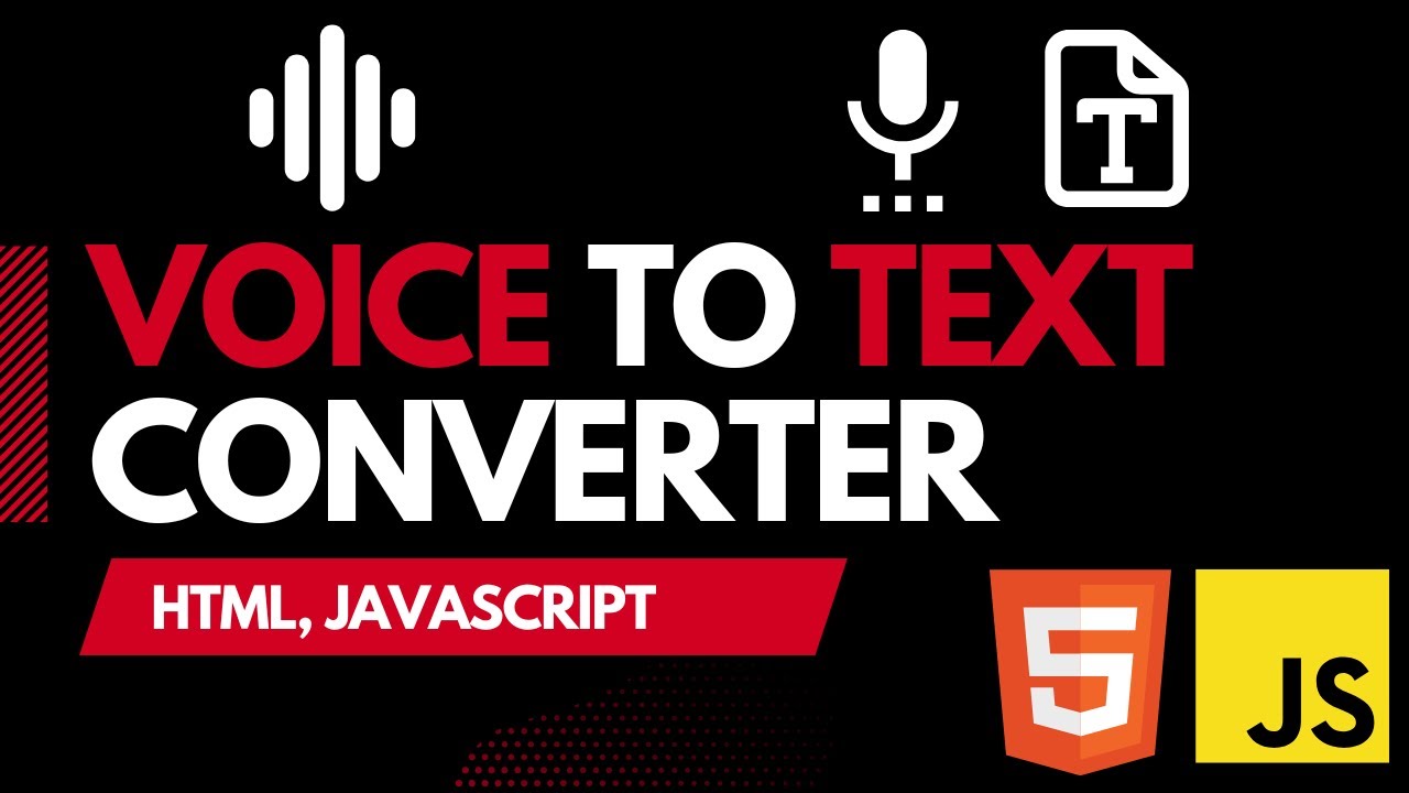 Voice To Text Converter Using HTML & JavaScript | Convert Speech To Text With JS Web Speech API