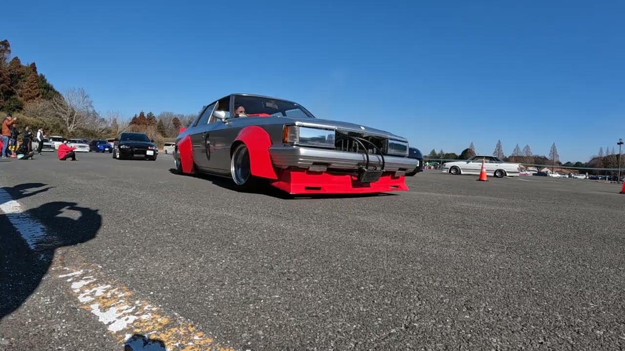 #暴走族 #空ぶかし #jdm #旧車 2026 年2月1日 旧車ミーティング こもれび森❗ 街道レーサー  茨城★稲旧チャリティーMTG 退場シーン Japanese Bosozouku Style