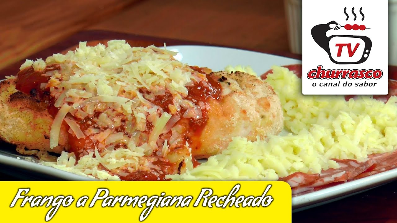 Receita de Frango a Parmegiana Recheado na Churrasqueira - TvChurrasco
