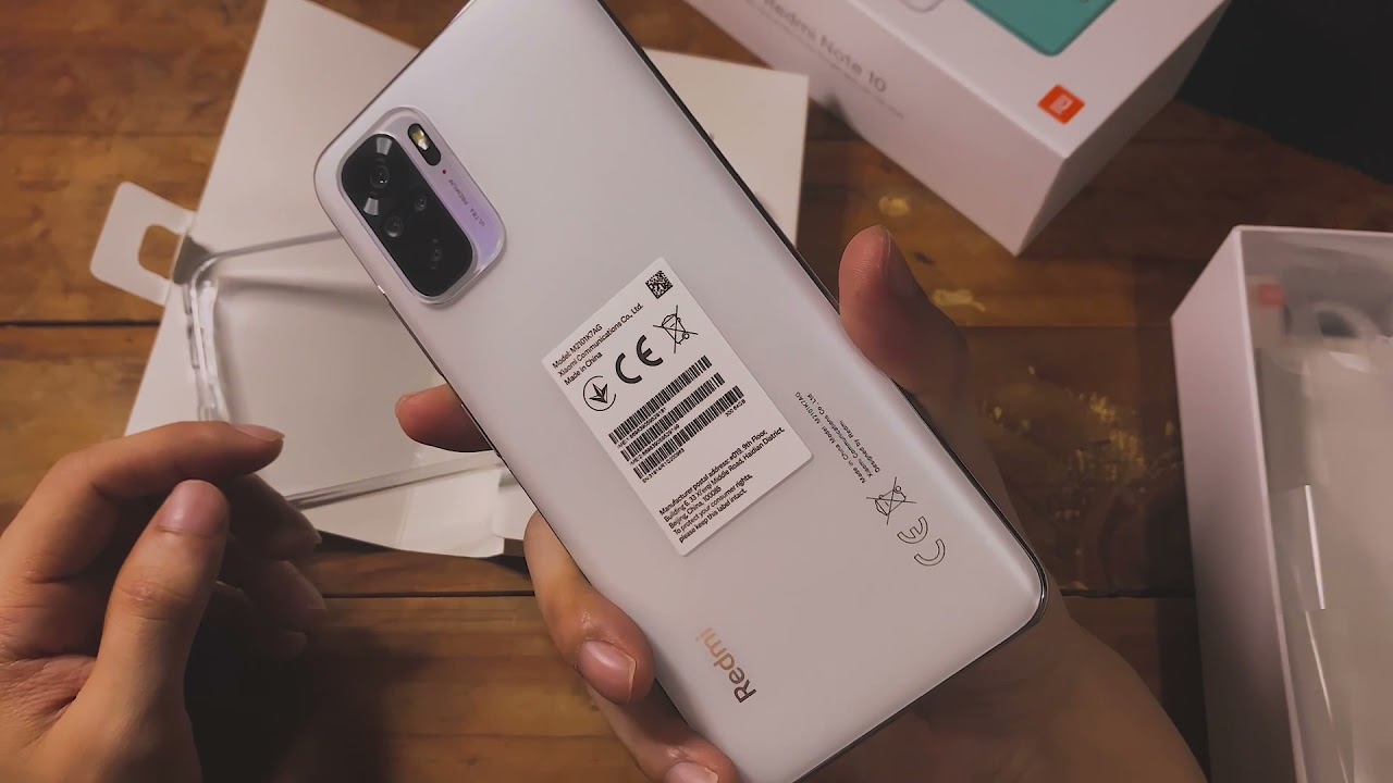 Redmi Note 10 Pebble White Unboxing and aesthetic minimalist set up ✨