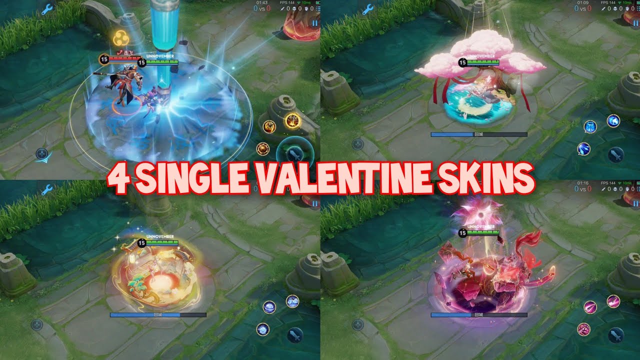 REVIEW | 4 SINGLE VALENTINE SKINS | 2017 - 2026 | HONOR OF KINGS