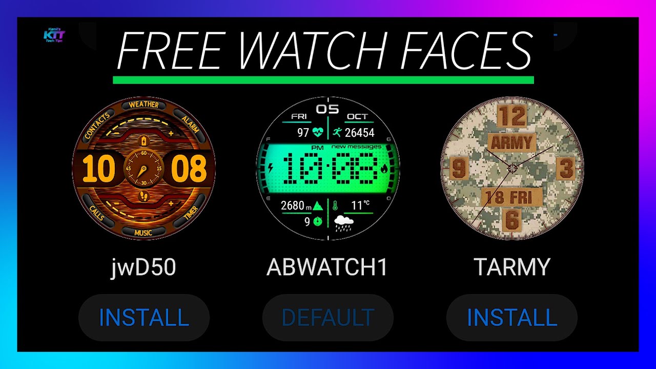 ALL FREE WATCH FACES of Huawei GT2 scrolling down - all 152 of them!