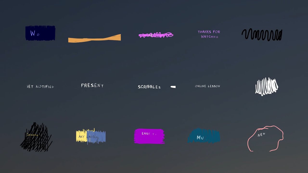 Scribble Title Pack - Free After Effects Template | Pik Templates