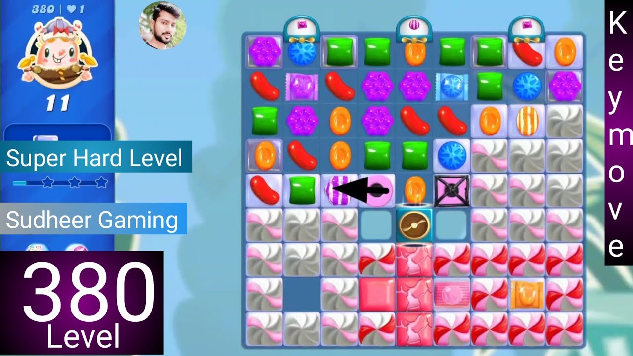 Candy crush saga level 380 । Super Hard level । No boosters ।Candy crush 380 help। Sudheer CC Gaming