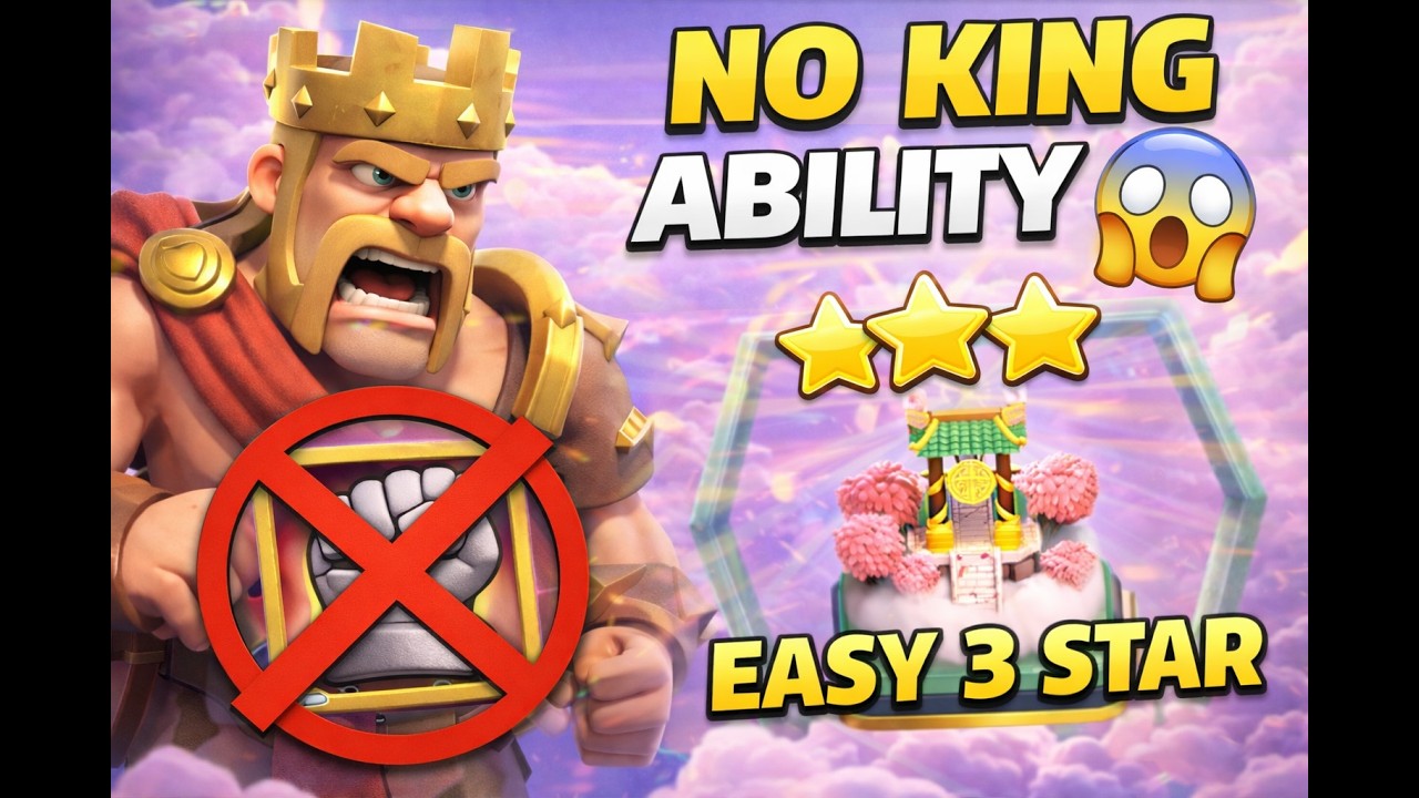 Cloud Contest Challenge NO KING ABILITY! | 3 Star Guide Clash of Clans 2026
