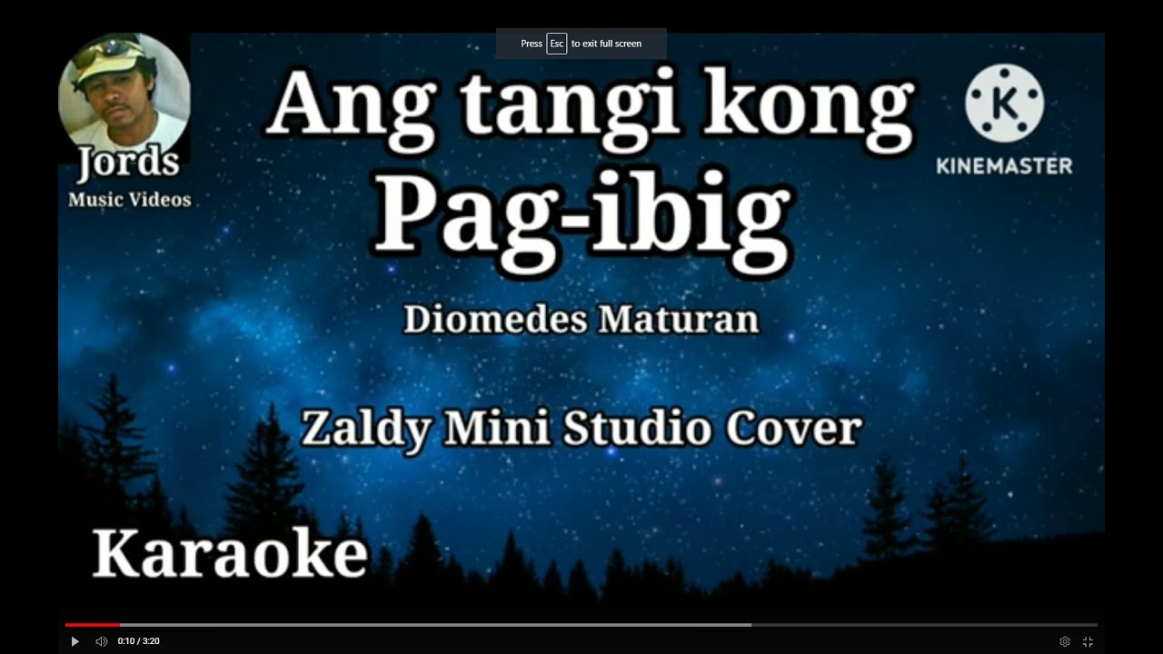 Ang tangi Kong pag-ibig - Diomedes Maturan || Karaoke Zaldy Mini Sound Chacha cover