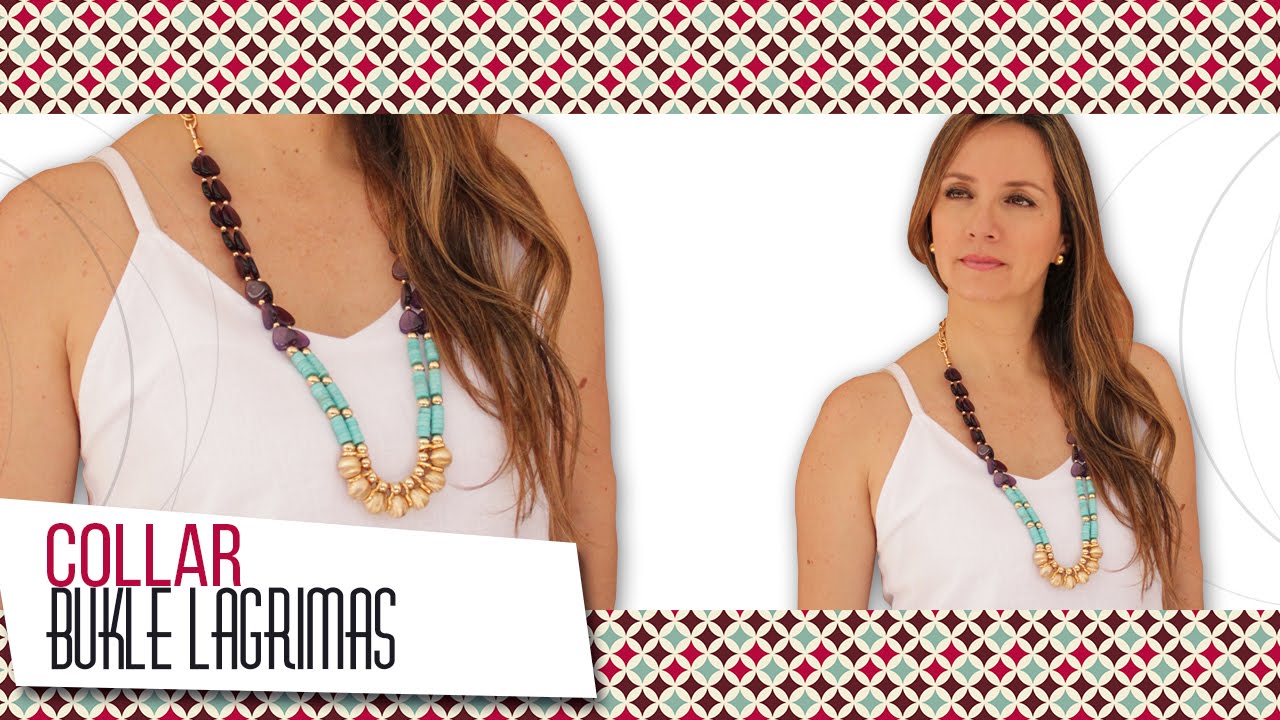 Como hacer collar con piedras naturales y cadenas doradas | VARIEDADES CAROL