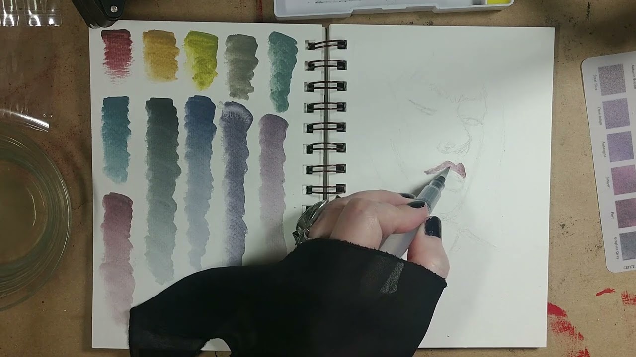 Testing the Derwent Graphitint Paint Palette