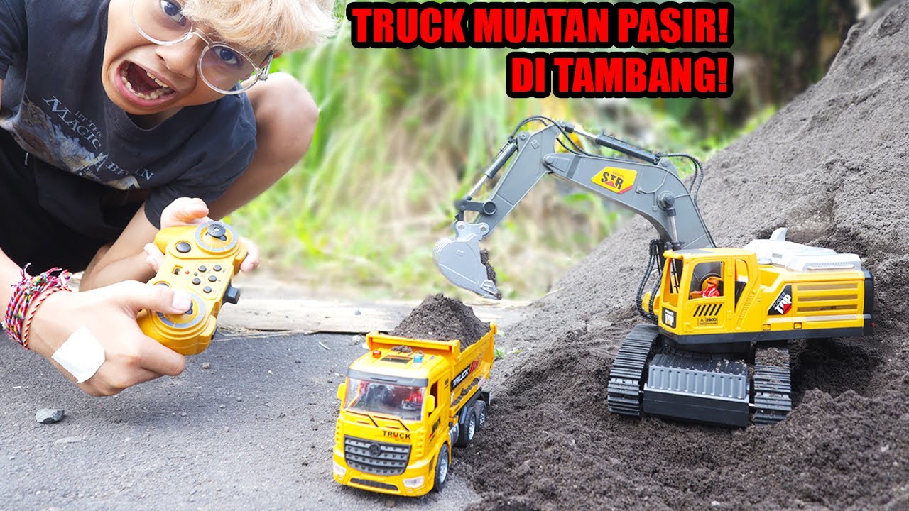 NEKAT!!! TRUCK KUNING MUATAN PASIR SAMPAI PENUH DI TAMBANG!!!