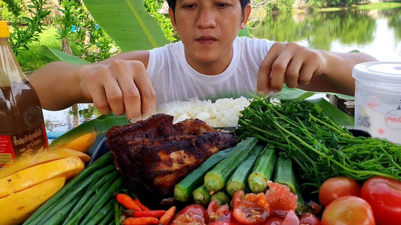BANGUS AT TALBOS NG AMPALAYA | MUKBANG | PAGKAING BUKID |Team AgustinTv