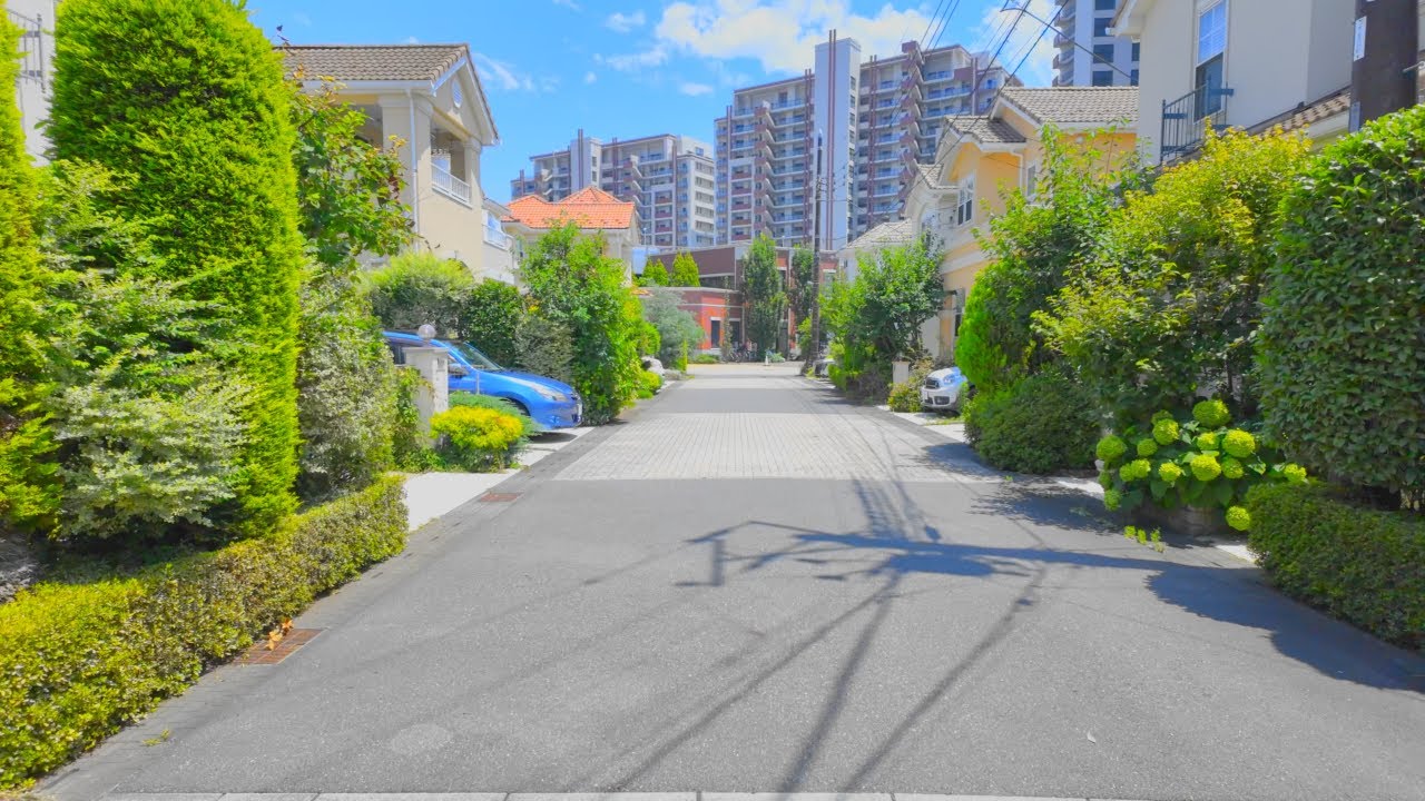 Japan Tokyo Suburbs, Walking Otaka-no-mori 4K HDR 60fps