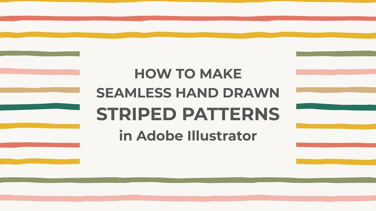 Seamless Hand-Drawn Striped Patterns in Illustrator