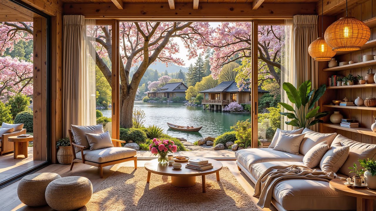 Calm Spring Jazz by the Lake | Soft Jazz Music to Melt Stress and Bring the Mind Back to Balance