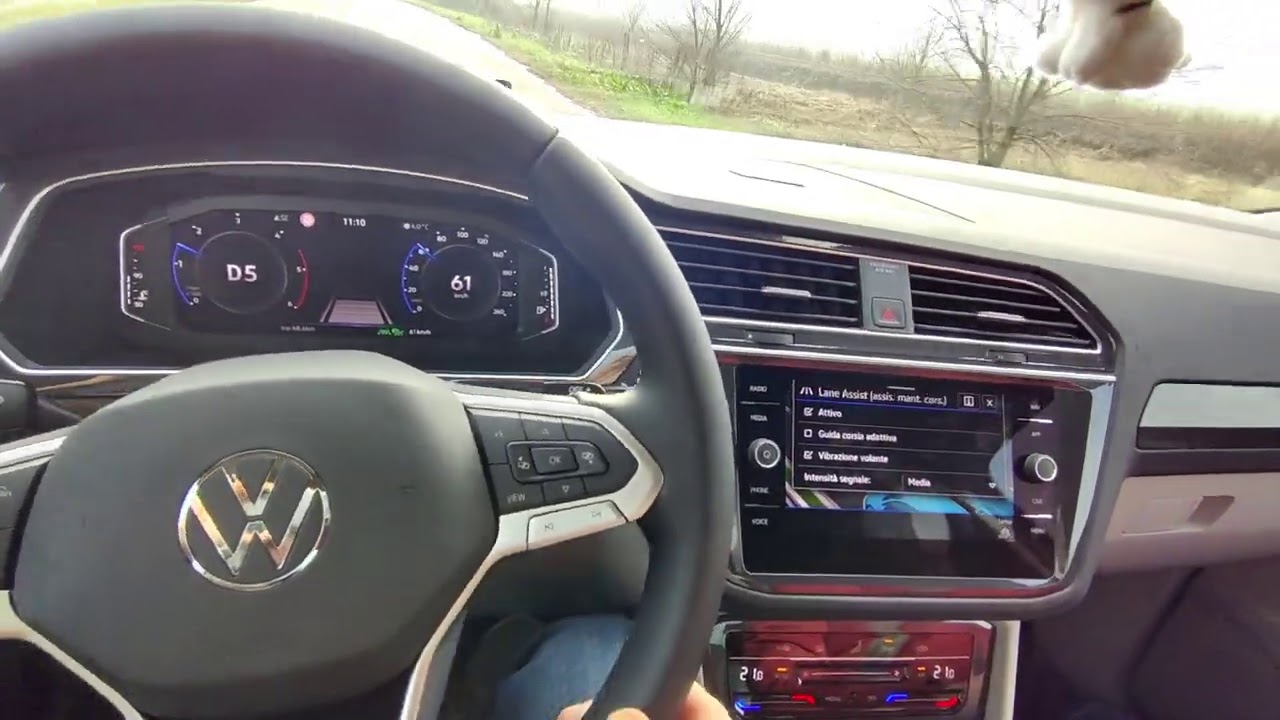 Attivazione Guida Corsia Adattiva e Intensità Segnale Lane Assist sulle nuove Tiguan FL