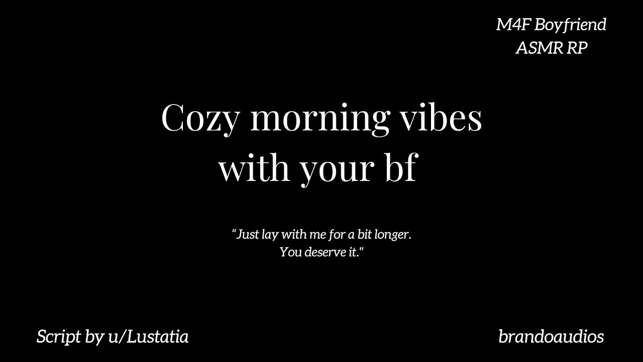 Cozy morning vibes [M4F Boyfriend ASMR] [morning voice] [morning aid] [motivation] [wholesome]