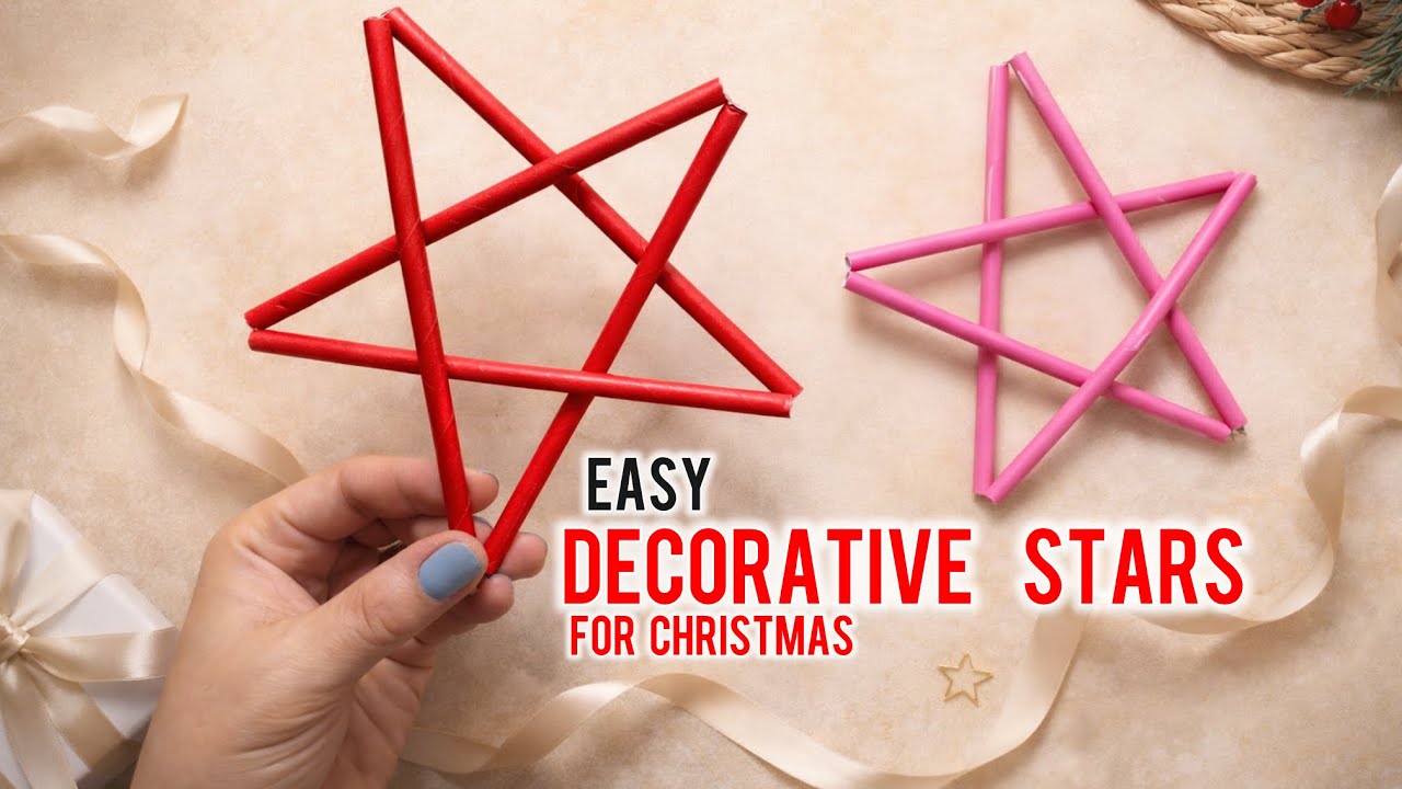 Don’t Throw Away Straws! Make These Beautiful Christmas Stars 🎄⭐️