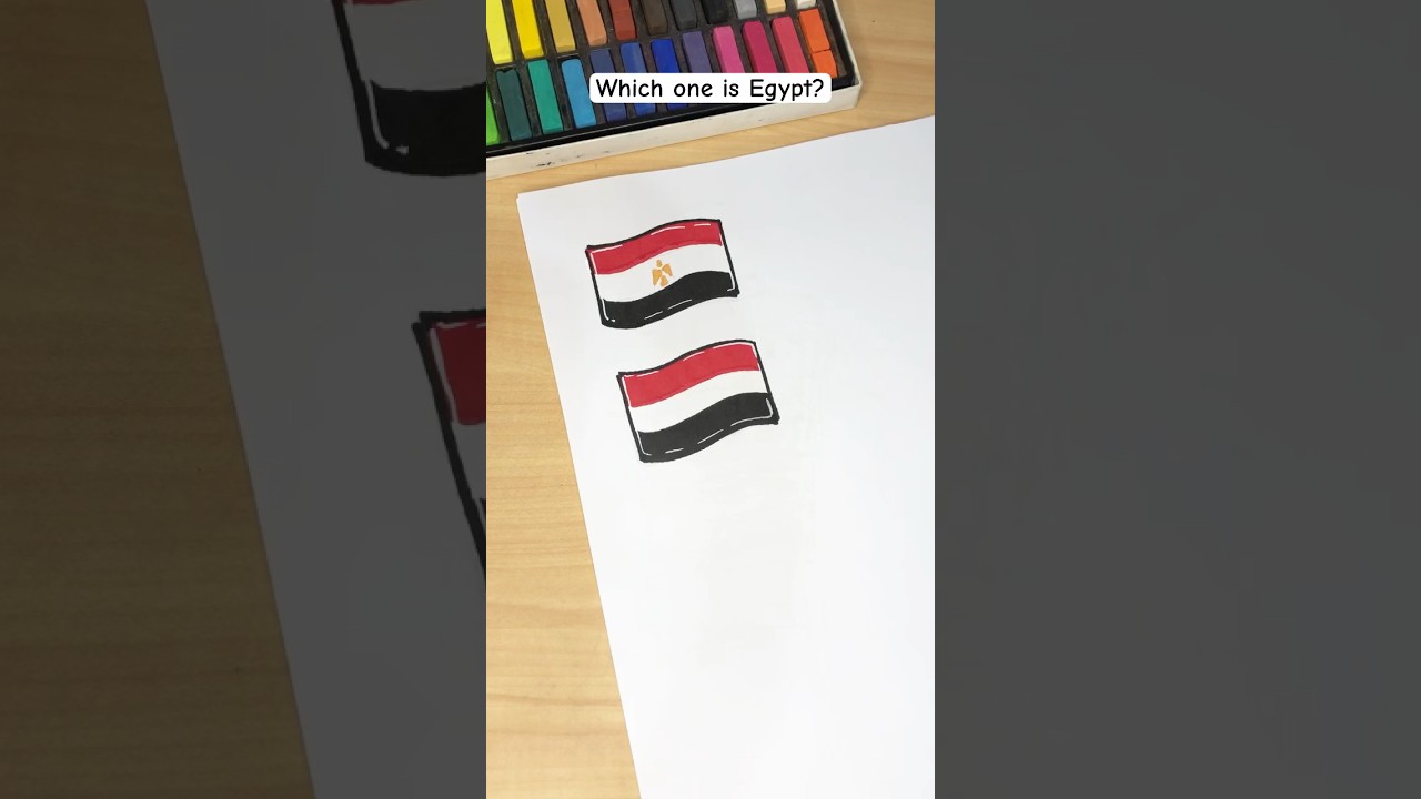 Draw similar flag | Egypt and Yemen #flag #shorts #youtubeshorts #country #yemen #egypt