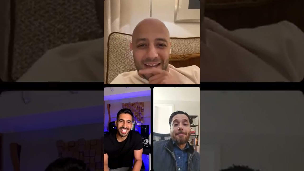 maher zain and humood alkuder instagram live talking about tahayya music video