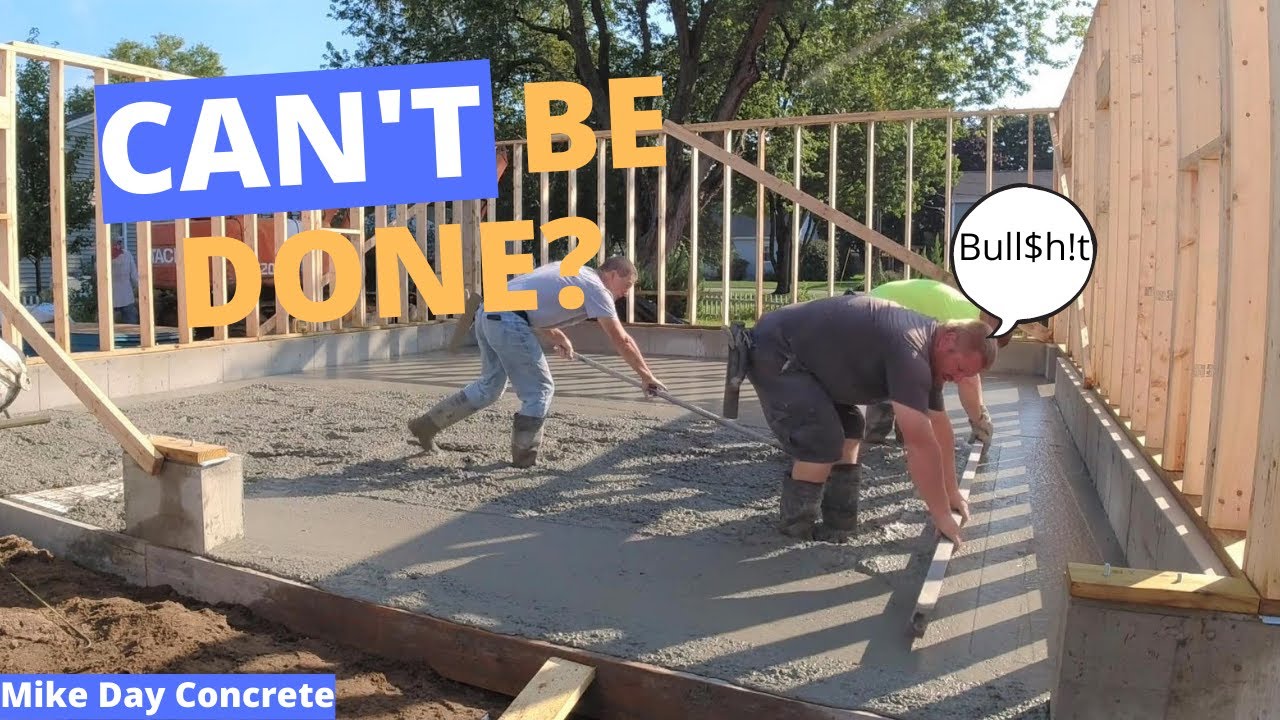 How To Pour A 26' X 24' Concrete Floor for a Garage