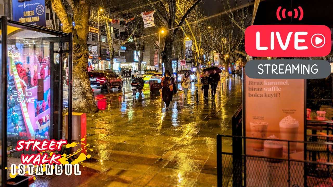 Rainy Night in Istanbul, Bağdat Street 2025 🌧️