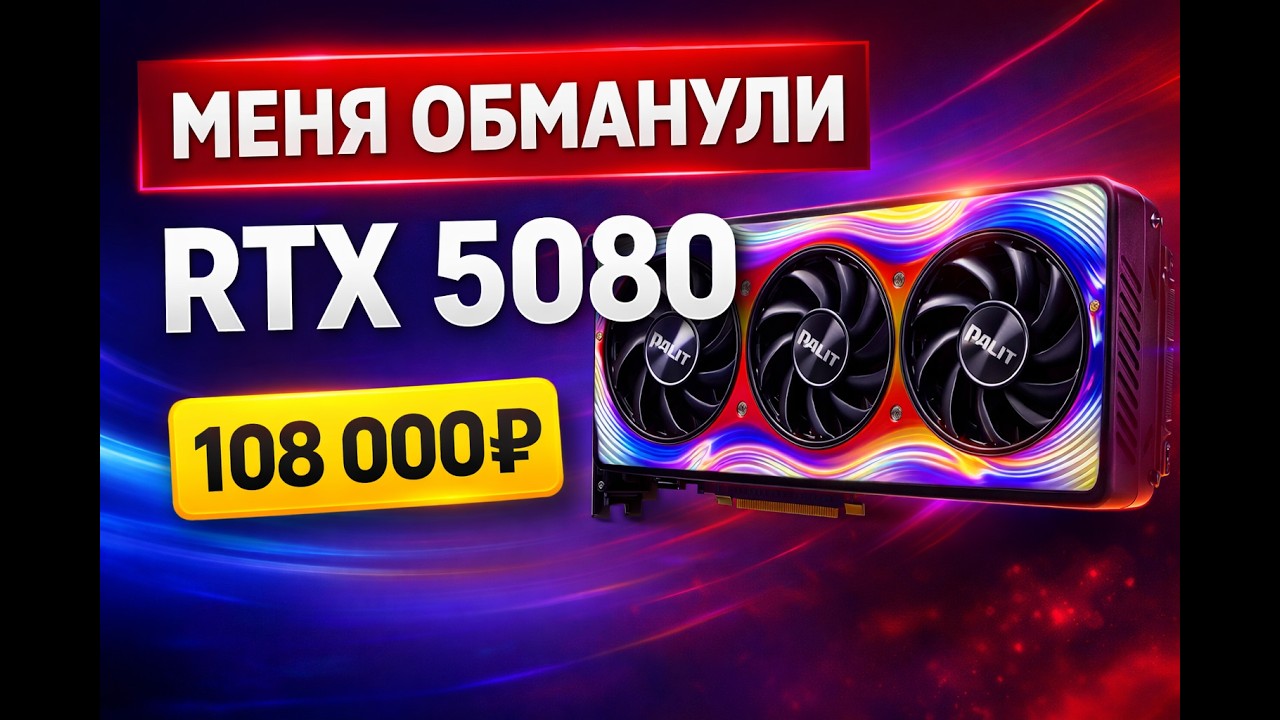 Меня обманули на Авито — RTX 5080 за 108 000₽ без чипов