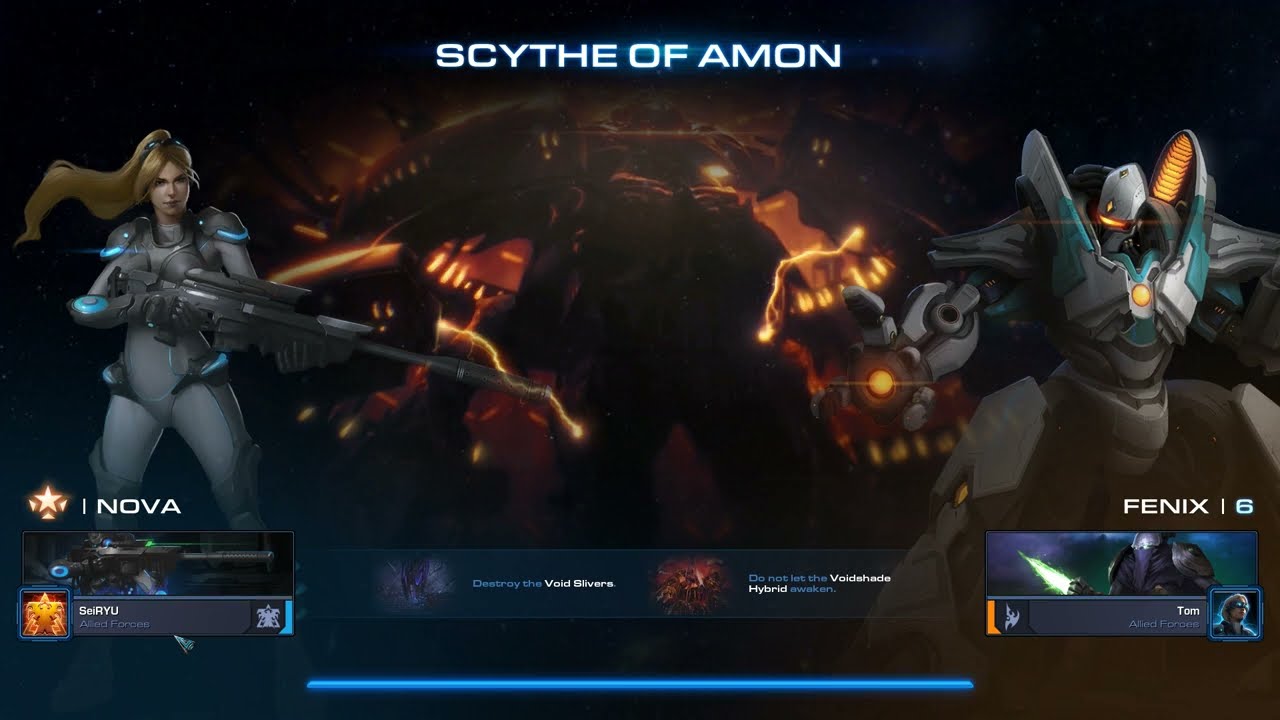 STARCraFT2 sc2 co-op BRUTAL  SEIRYU (TH) nova  (scythe of amon)