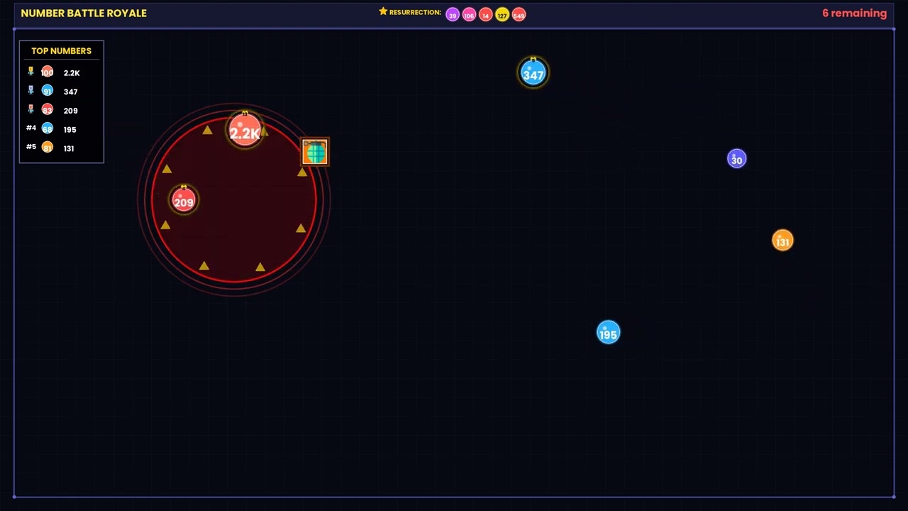 Number Battle Royale #009 [4K UltraHD] - Absorption Mode | 100 Numbers Fight to SURVIVE!