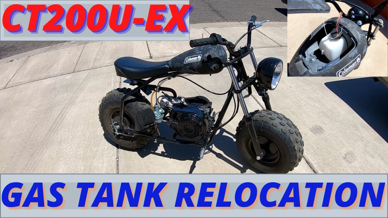 Coleman CT200U-EX gas tank relocation/Kingman, AZ test ride