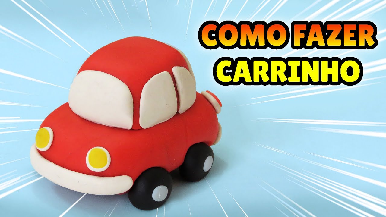 🔴Faça um CARRO MINIATURA🚗 Tutorial Fácil Biscuit, clay, plastilina , Pasta Americana DIY
