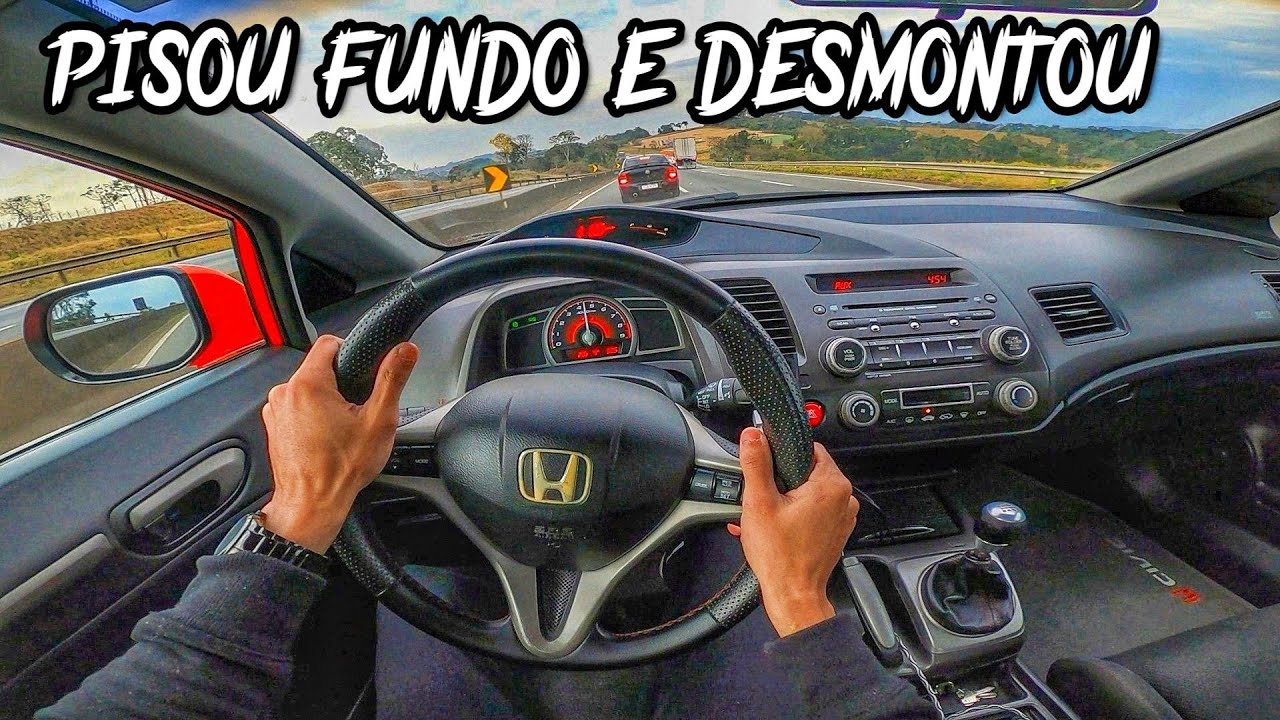 FUI ATRAS DO ASTRA TURBO DE CIVIC SI A MAIS DE 200KMH E ELE DESMONTOU