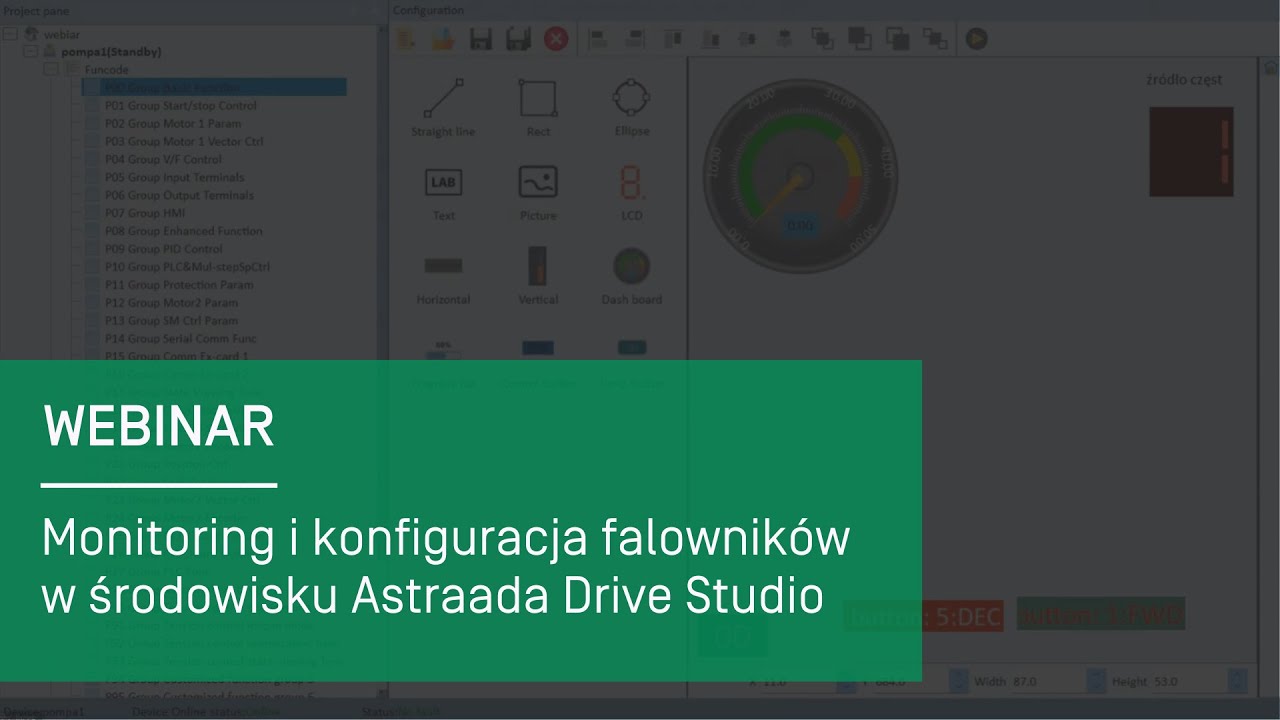Webinar: Monitoring i konfiguracja falowników w środowisku Astraada Drive Studio