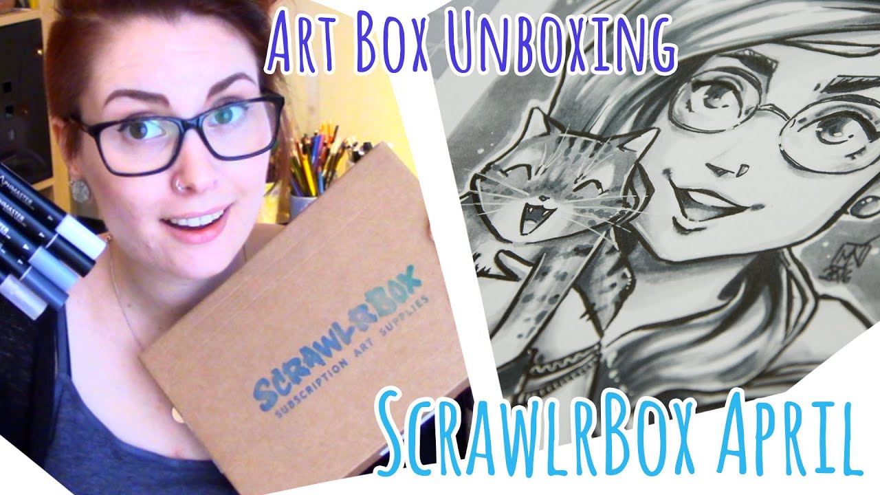 SCRAWLRBOX Unboxing + Speed Drawing (Manga Yourself)