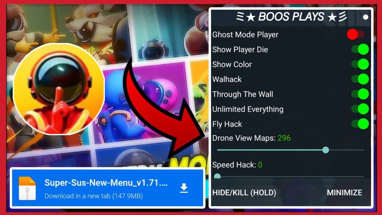 Super Sus Mod Menu Apk v1.71.7.031 | Unlimited Everything, Unlock Skin, Always Impostor, Speed Hack